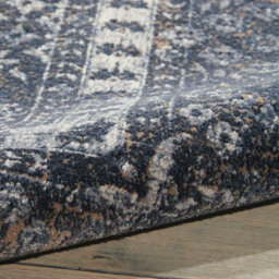 Navy Floral Traditional Luxurious Rug For Dining Room Bedroom & Living Room-119Cm X 170Cm - thumbnail 4