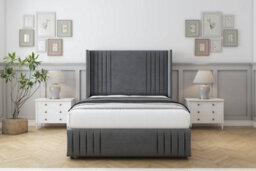 "Sloomy Camden Armour Coniston Divan Bed Base No Drawers-54"" Wingback Headboard12""-Footboard 4' Small Double" - thumbnail 2