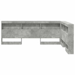 Berkfield Storage Headboard Concrete Grey 135 Cm Engineered Wood - thumbnail 5