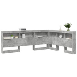 Berkfield Storage Headboard Concrete Grey 135 Cm Engineered Wood - thumbnail 3