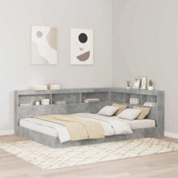 Berkfield Storage Headboard Concrete Grey 135 Cm Engineered Wood - thumbnail 1