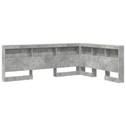 Berkfield Storage Headboard Concrete Grey 135 Cm Engineered Wood - thumbnail 2