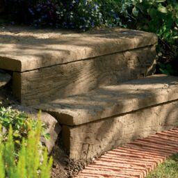 Bradstone Stonewood Antique Brown Paving Edging (H)250mm (W)900mm (T)50mm - thumbnail 2
