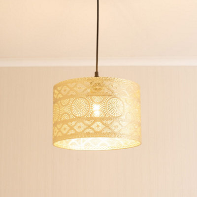 Valuelights Pair Of Casablanca Gold Metal Ceiling Lamp Shades And Bulbs - image 1