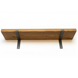Toolty Rustic Handmade Wall Shelf, Wall Mounted, 180Cm X 14.5Cm Down Design, Medium Oak, Handcrafted Vintage Style - thumbnail 4