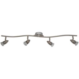 GoodHome Aspis Tube Satin Nickel Effect 4 Light Spotlight - thumbnail 2
