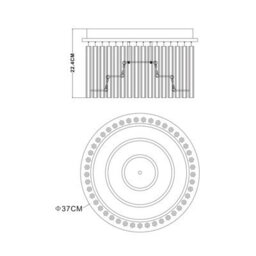 Luminosa Lighting Luminosa Joyce Ceiling Light Chrome Clear Glass Shade Led 4000K - thumbnail 5