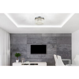Luminosa Lighting Luminosa Joyce Ceiling Light Chrome Clear Glass Shade Led 4000K - thumbnail 3