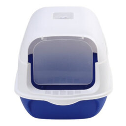 Darphe Blue White Enclosed Cat Litter Box With Flip Lid And Scoop, 35Cm W X 50 Cm D X 35 Cm H - thumbnail 5