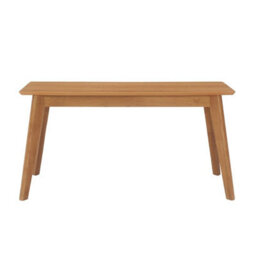 Dining Bench, Light Oak Veneer Wooden Bench 90Cm For Kitchen Table, Bench Seat - thumbnail 1