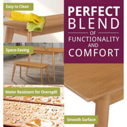 Dining Bench, Light Oak Veneer Wooden Bench 90Cm For Kitchen Table, Bench Seat - thumbnail 5