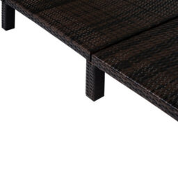 Outsunny Garden Rattan Furniture Recliner Lounger Sun Reclining Daybed Patio - thumbnail 9