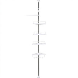 4 Tier Telescopic Corner Shower Caddy Bathroom Storage Shelf Rack - thumbnail 1
