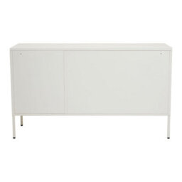 Orsina Adjustable Three Door White Metal Sideboard, Industrialmid Century Sideboard, Versatile Modern Sideboard - thumbnail 5