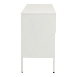 Orsina Adjustable Three Door White Metal Sideboard, Industrialmid Century Sideboard, Versatile Modern Sideboard - thumbnail 4