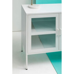 Orsina Adjustable Three Door White Metal Sideboard, Industrialmid Century Sideboard, Versatile Modern Sideboard - thumbnail 8