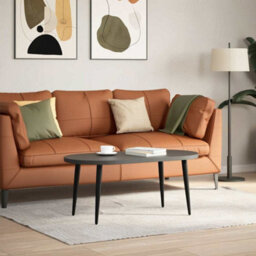 Berkfield Modern Coffee Table Legs Conical Shape 4 Pcs Black 30-31 Cm Steel