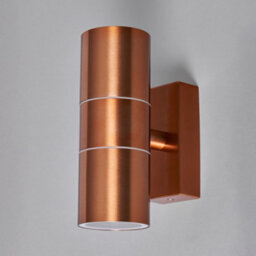 Litecraft Pack Of 2 Kenn Copper Up And Down Outdoor Wall Lights - thumbnail 4