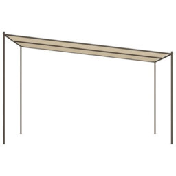 Walplus Gazebo Beige 4X4 M 180 G/ma Fabric And Steel - thumbnail 4