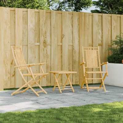 Folding Garden Chairs 2 Pcs 53X66X99 Cm Bamboo - image 1