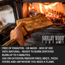 Shelby Wood Company Natural Wood Firelighters 200 Eco Wax Coated Wood Wool Flame Fire Starters For Indoor/outdoor Fires & Bbq's - thumbnail 3