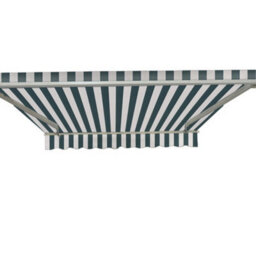 Sundaze 4.5X3M Garden Awning Replacement Fabric Top Cover Front Valance Green-White - thumbnail 3