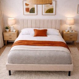 Aspire Verona Plush Velvet Bed Frame, Upholstered Platform Bed In Pink, Navy, Steel Or Cream, Single To Super King - thumbnail 3