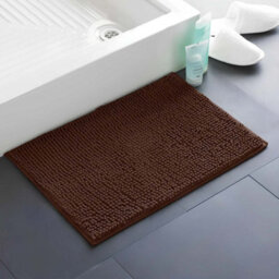 Ameha Brown Chenille Mat 40X60Cm, Extra Soft, Non-Slip, Absorbent Bath Rug & Doormat - thumbnail 7