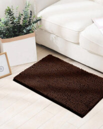 Ameha Brown Chenille Mat 40X60Cm, Extra Soft, Non-Slip, Absorbent Bath Rug & Doormat - thumbnail 8