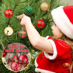 CLEFFNS 30Pcs Christmas Balls Ornaments, Shatterproof Xmas Tree Decorations, Hanging Bulbs Baubles Set With String For Holiday Party Decor - thumbnail 5