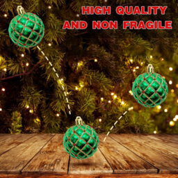 CLEFFNS 30Pcs Christmas Balls Ornaments, Shatterproof Xmas Tree Decorations, Hanging Bulbs Baubles Set With String For Holiday Party Decor - thumbnail 6