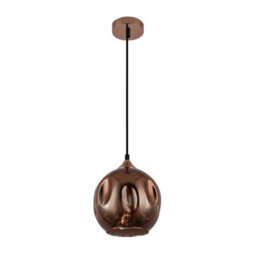 Harper Living Pendant Ceiling Light, Rose Gold Finish, Dome Shade, Adjustable Height - thumbnail 2