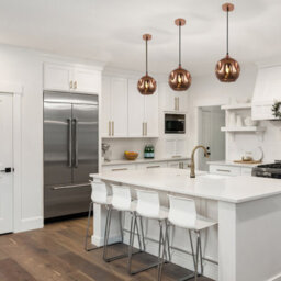 Harper Living Pendant Ceiling Light, Rose Gold Finish, Dome Shade, Adjustable Height - thumbnail 3
