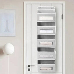 5 Pockets Over The Door Hanging Organiser Space Saving Wardrobe Toys Storage - thumbnail 2