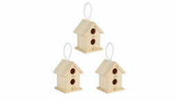 3-Piece Wooden Birdhouse Set For Garden Decoration - thumbnail 1