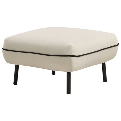 Beliani Ottoman Tonsberg Fabric Light Beige - image 1