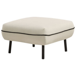 Beliani Ottoman Tonsberg Fabric Light Beige - thumbnail 1