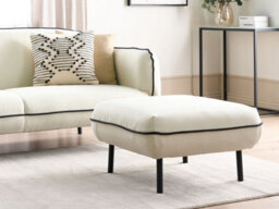Beliani Ottoman Tonsberg Fabric Light Beige - thumbnail 2