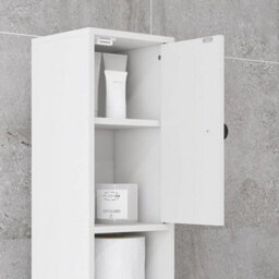 Tall Bathroom Cabinet Narrow Storage Unit Shelving Drawer Cupboard - thumbnail 5