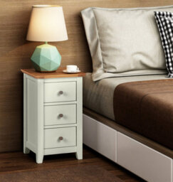 Hallowood Furniture Clifton Oak Painted Bedside Table - thumbnail 1