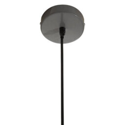 Orsina Ridged Bowl Grey Pendant Light, Curved Hanging Lamp With Retro Vent Holder, Modern Ceiling Pendant Light - thumbnail 4
