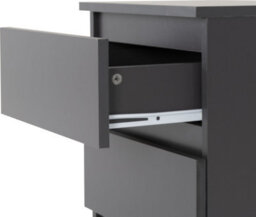 Seconique Malvern Pair Of Bedsides 3 Drawer Grey Finish Recessed Handles Metal Runners - thumbnail 6