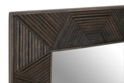 Orsina Saira Wall Mirror, Brown, Glass, Wood - thumbnail 5