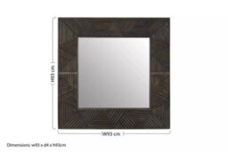 Orsina Saira Wall Mirror, Brown, Glass, Wood - thumbnail 6