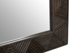 Orsina Saira Wall Mirror, Brown, Glass, Wood - thumbnail 4