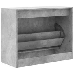 Berkfield Shoe Cabinet Concrete Grey 80X34X63 Cm Engineered Wood - thumbnail 7