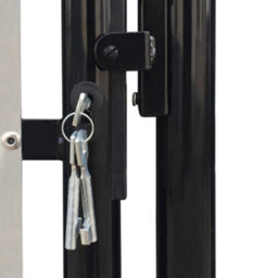 Berkfield Durable Black Double Door Fence Gate 300 X 200 Cm - thumbnail 4
