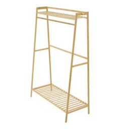 Heavy Duty Wood Clothes Rail Hat Rack Hanging Garment Stand - thumbnail 1