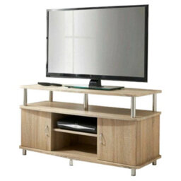 Tv Unit Cabinet With Storage Shelves & Cupboard Entertainment Living Room Decor - thumbnail 1