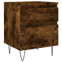 Berkfield Bedside Cabinets 2 Pcs Smoked Oak 40X35X50 Cm Engineered Wood - thumbnail 5